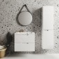Ravak Classic II - Armoire haute, 1600x400x260 mm, 2 portes, charnières à droite, blanc brillant / gris X000001475