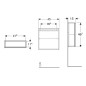 Geberit iCon - Armoire 45x47x15 cm, 1 porte, charnières G/D, lave 502.319.JK.1