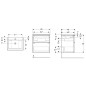 Geberit iCon - Armoire avec lavabo, 60x48x63 cm, 2 tiroirs, chêne 502.335.JH.1