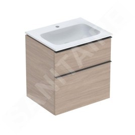 Geberit iCon - Armoire avec lavabo, 60x48x63 cm, 2 tiroirs, KeraTect, chêne 502.331.JH.1