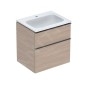 Geberit iCon - Armoire avec lavabo, 60x48x63 cm, 2 tiroirs, KeraTect, chêne 502.331.JH.1