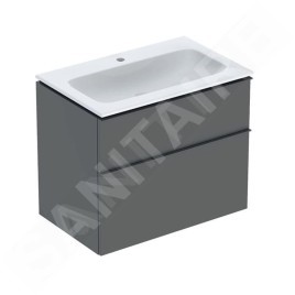 Geberit iCon - Armoire avec lavabo, 75x48x63 cm, 2 tiroirs, KeraTect, lave 502.332.JK.1
