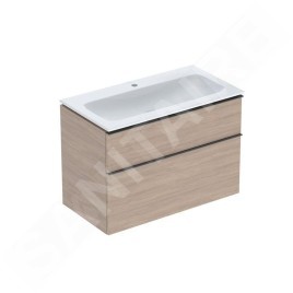 Geberit iCon - Armoire avec lavabo, 90x48x63 cm, 2 tiroirs, KeraTect, chêne 502.333.JH.1