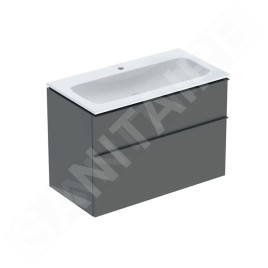 Geberit iCon - Armoire avec lavabo, 90x48x63 cm, 2 tiroirs, lave 502.337.JK.1