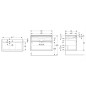 Geberit iCon - Armoire avec lavabo, 90x48x63 cm, 2 tiroirs, lave 502.337.JK.1
