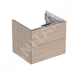 Geberit ONE - Meuble lavabo 59x50x47 cm, 2 tiroirs, chêne 505.261.00.5