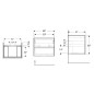 Geberit ONE - Meuble lavabo 59x50x47 cm, 2 tiroirs, lave 505.261.00.3