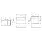 Geberit ONE - Meuble lavabo 74x50x47 cm, 2 tiroirs, lave 505.262.00.3