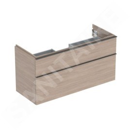Geberit iCon - Meuble lavabo, 118x62x48 cm, 2 tiroirs, chêne 502.306.JH.1