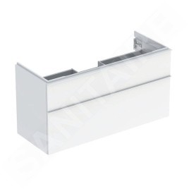 Geberit iCon - Meuble lavabo, 118x62x48 cm, 2 tiroirs, blanc brillant 502.306.01.1