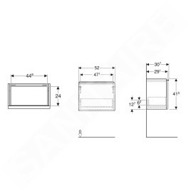 Geberit iCon - Meuble lavabo, 52x42x31 cm, 1 tiroir, chêne 502.302.JH.1