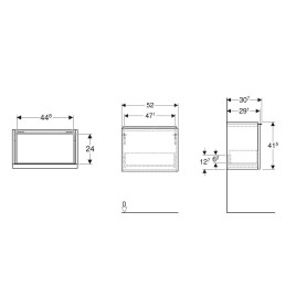 Geberit iCon - Meuble lavabo, 52x42x31 cm, 1 tiroir, blanc brillant 502.302.01.1