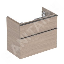 Geberit iCon - Meuble lavabo, 74x62x42 mm, 2 tiroirs, chêne 502.308.JH.1