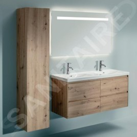 Laufen Lani - Armoire haute 165x35 cm, 1 porte, charnières à gauche, chêne H4037211122671