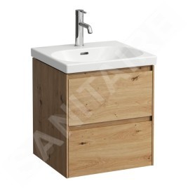 Laufen Lani - Meuble-vasque, 48x45x52 cm, 2 tiroirs, chêne H4035121122671