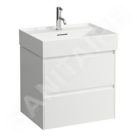 Laufen Lani - Meuble-vasque, 58x44x52 cm, 2 tiroirs, blanc brillant H4035321122611