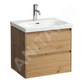 Laufen Lani - Meuble-vasque, 58x44x52 cm, 2 tiroirs, chêne H4035321122671
