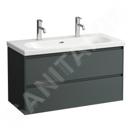 Laufen Lani - Meuble-vasque, 98x45x52 cm, 2 tiroirs, gris H4035621122661