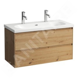 Laufen Lani - Meuble-vasque, 98x45x52 cm, 2 tiroirs, chêne H4035621122671