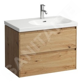 Laufen Lani - Meuble-vasque, 74x45x52 cm, 2 tiroirs, chêne H4035821122671