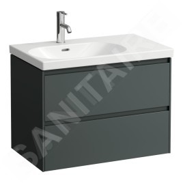 Laufen Lani - Meuble-vasque, 74x45x52 cm, 2 tiroirs, gris H4035921122661