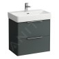 Laufen Base - Meuble-lavabo, 52x57x36 cm, 2 tiroirs, gris H4022121102661
