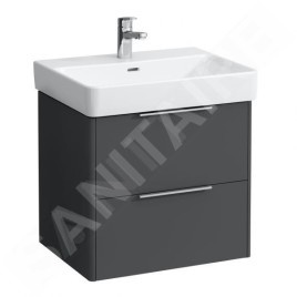 Laufen Base - Meuble-lavabo, 52x57x44 cm, 2 tiroirs, gris H4022321102661