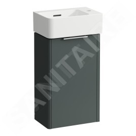 Laufen VAL - Meuble avec lave-mains, 52x32x20 cm, 1 porte, charnières à droite, gris H8622802661061