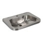 Sanela Lavabos en inox - Lavabo avec trop-plein 560x420 mm, trou pour robinetterie, inox SLUN 26