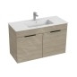 Jika Cube - Meuble avec lavabo 100x43x61 cm, frêne H4536511765141