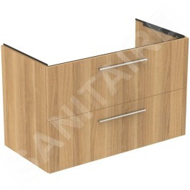 Ideal Standard i.Life B - Meuble lavabo 100x63x51 cm, 2 tiroirs, chêne T5276NX