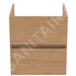 Ideal Standard Eurovit - Meuble-lavabo, 55x50x44 cm, 2 tiroirs, chêne R0256Y8