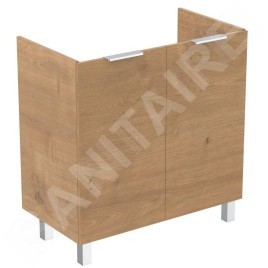 Ideal Standard Eurovit - Meuble-lavabo, 84x80x44 cm, 2 porte, charnières G/D, chêne R0262Y8