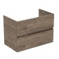Ideal Standard Eurovit - Meuble-lavabo, 55x80x44 cm, 2 tiroirs, noyer R0263Y9