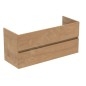 Ideal Standard Eurovit - Meuble-lavabo, 55x120x44 cm, 2 tiroirs, chêne R0266Y8