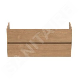 Ideal Standard Eurovit - Meuble-lavabo, 55x120x44 cm, 2 tiroirs, chêne R0266Y8