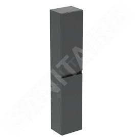 Ideal Standard Eurovit - Armoire haute, 150x30x24 cm, 2 portes, charnières G/D, gris brillant R0268TI