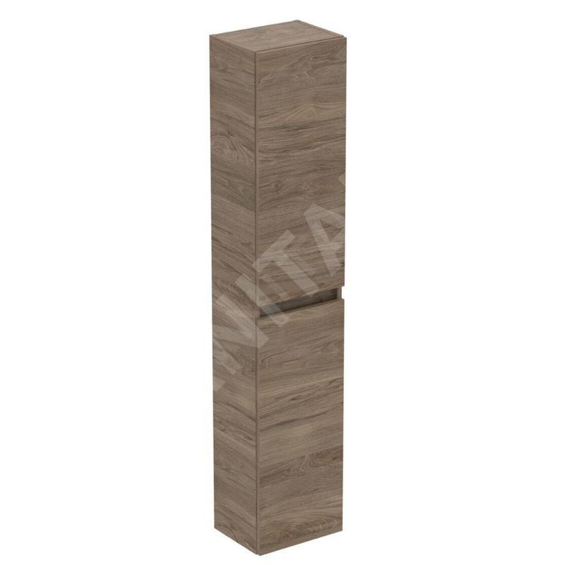 Ideal Standard Eurovit - Armoire haute 150x30x24 cm, 2 portes, charnières G/D, noyer R0268Y9