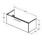 Ideal Standard i.Life B - Meuble-lavabo, 44x120x51 cm, 1 tiroir, blanc mat T5515DU