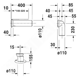 Duravit Accessoires - Set de raccordement Vario 0014220000