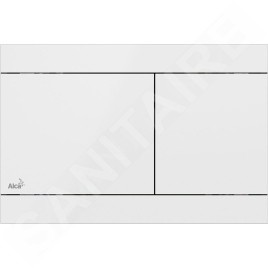 Alcadrain Flat - Plaque de déclenchement, inox/blanc brillant FUN-WHITE