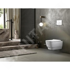Sapho Céramique - Toilettes suspendues, Rimless, blanc 100214
