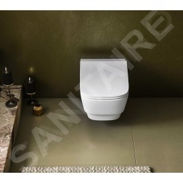 Sapho Céramique - Toilettes suspendues, Rimless, blanc 100214