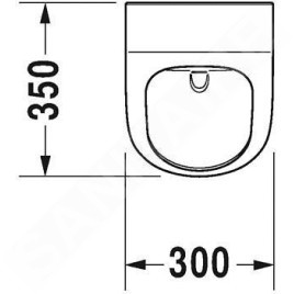 Duravit ME by Starck - Urinoir, alimentation d’eau arrière, Rimless, blanc 2809300000