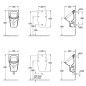 Villeroy & Boch Architectura - Urinoir à action siphonique, alimentation arrière, blanc alpin 55740001