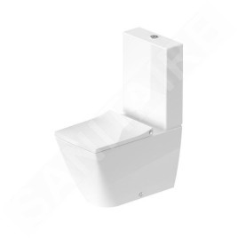 Duravit Viu - Cuvette à poser, évacuation Vario, Rimless, avec WonderGliss, blanc alpin 21910900001