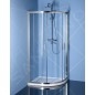 Polysan Easy Line - Cabine de douche quart de cercle, 900 x 800 mm, aluminium poli/verre clair EL2815