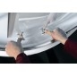 Polysan Easy Line - Cabine de douche quart de cercle, 900 x 800 mm, aluminium poli/verre clair EL2815