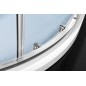 Polysan Easy Line - Cabine de douche quart de cercle, 900 x 800 mm, aluminium poli/verre clair EL2815