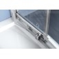 Polysan Easy Line - Cabine de douche quart de cercle, 900 x 800 mm, aluminium poli/verre clair EL2815